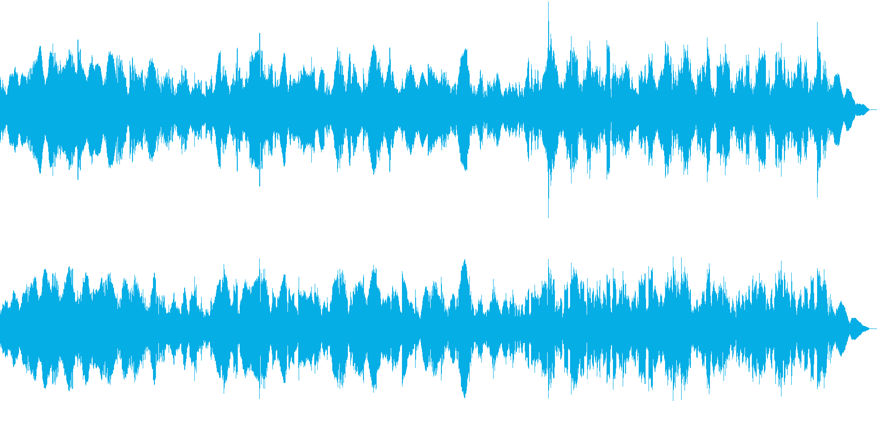 壮大な星の運命をイメージした曲の再生済みの波形