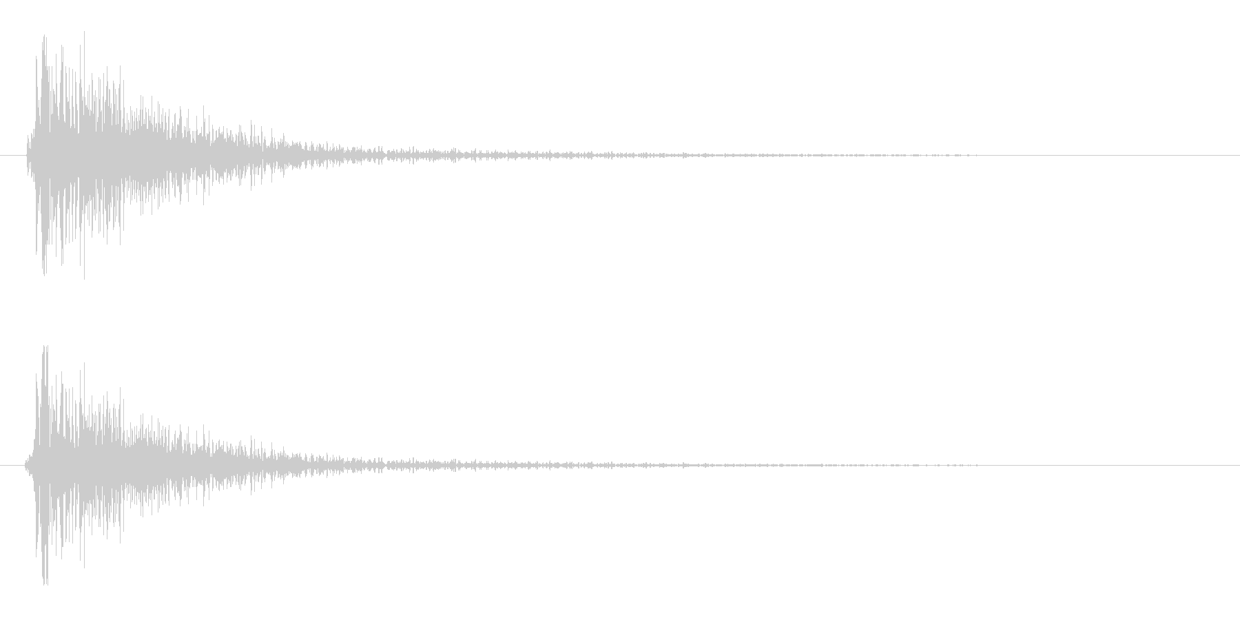 スネアドラムの音(弱め)の未再生の波形