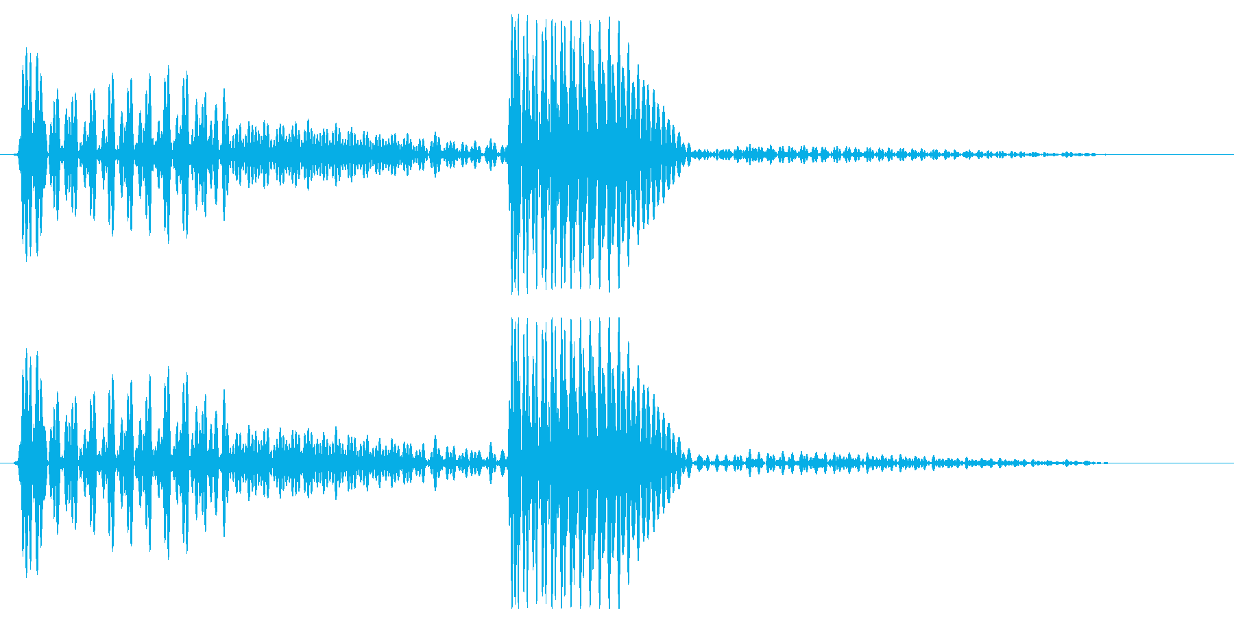 ベンッ(ベースの弦を弾いたような音)の再生済みの波形
