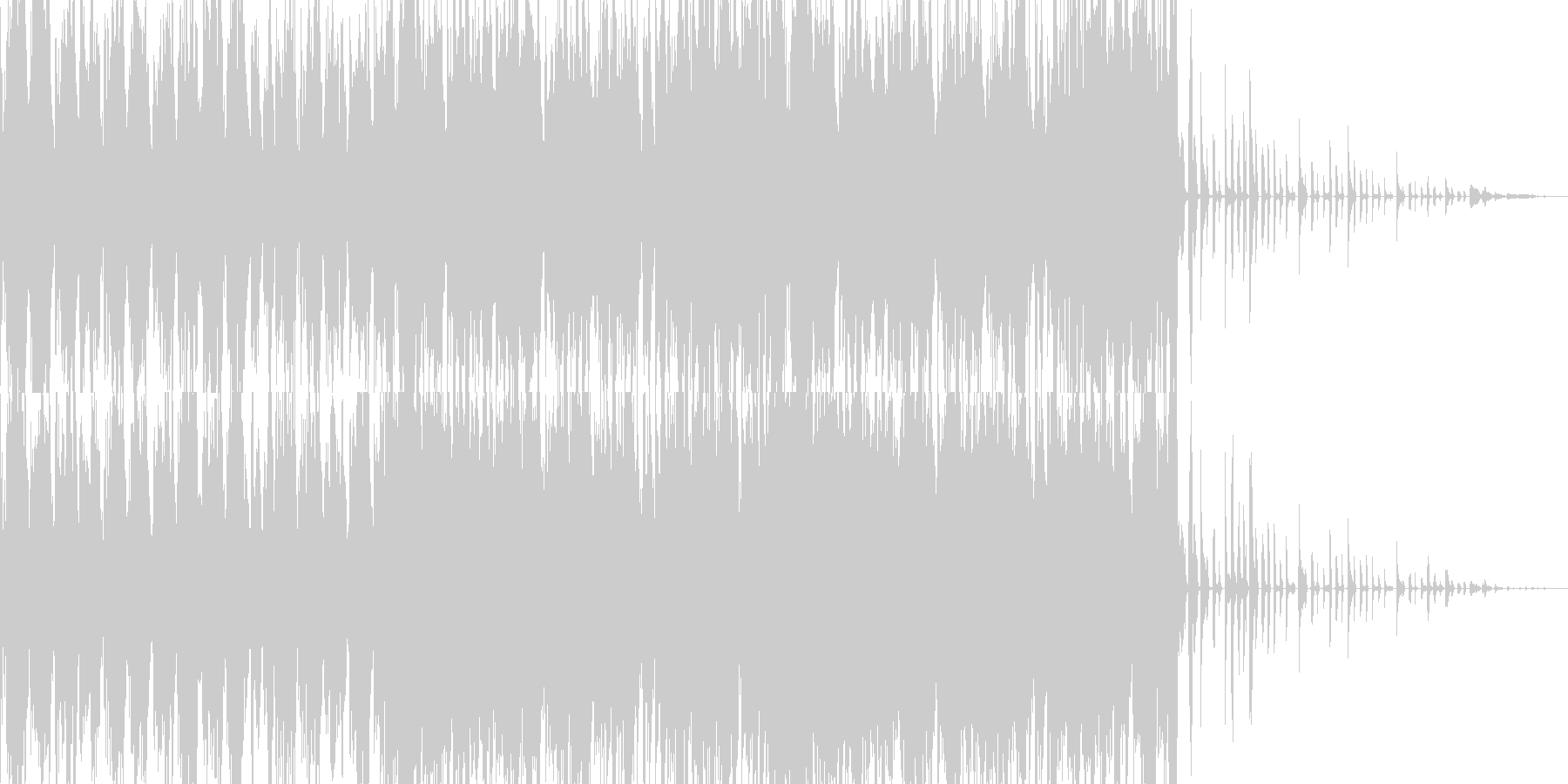 ノリの良い曲、ドラムが激しいジングルの未再生の波形