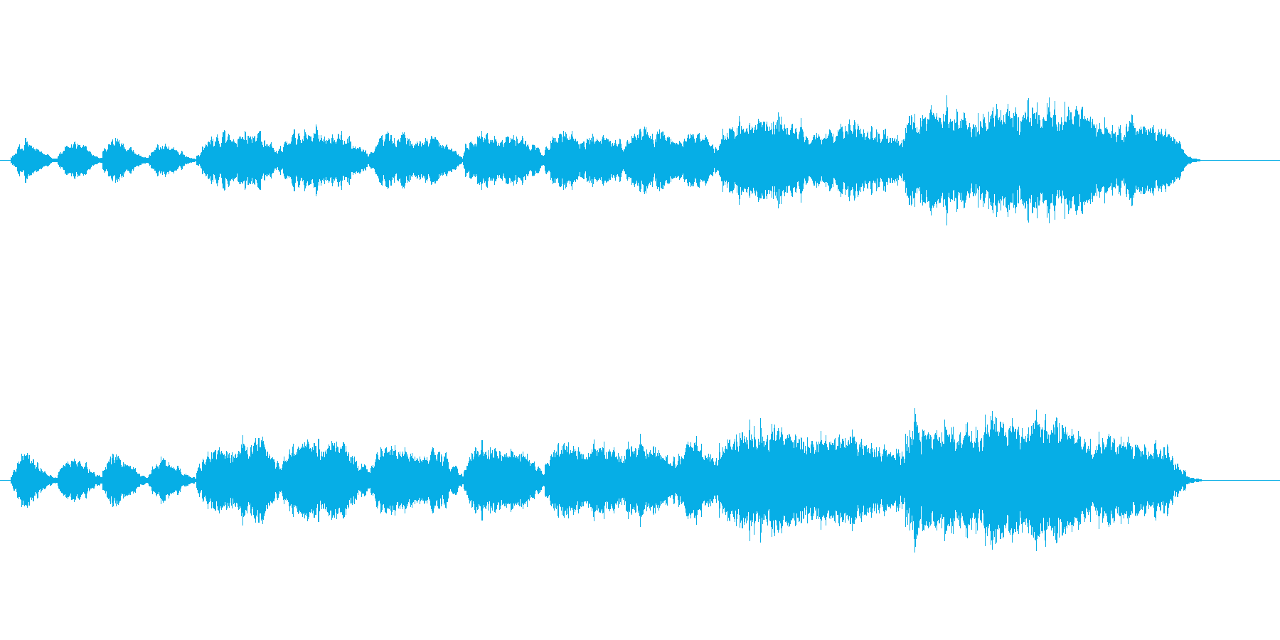 透明感のある環境音楽風の再生済みの波形
