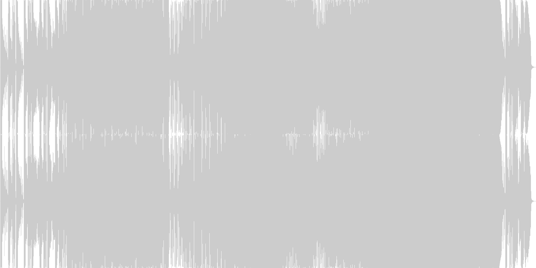 哀愁漂う生演奏曲。サビのコーラスが幻想的の未再生の波形