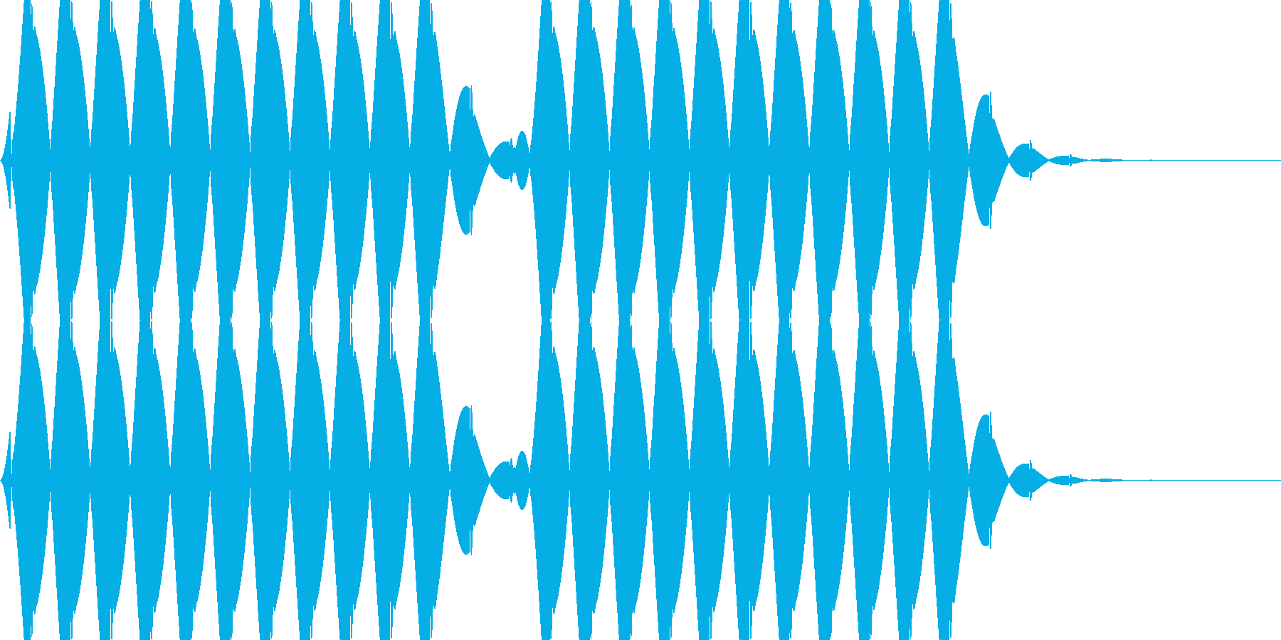 キャンセル音の再生済みの波形