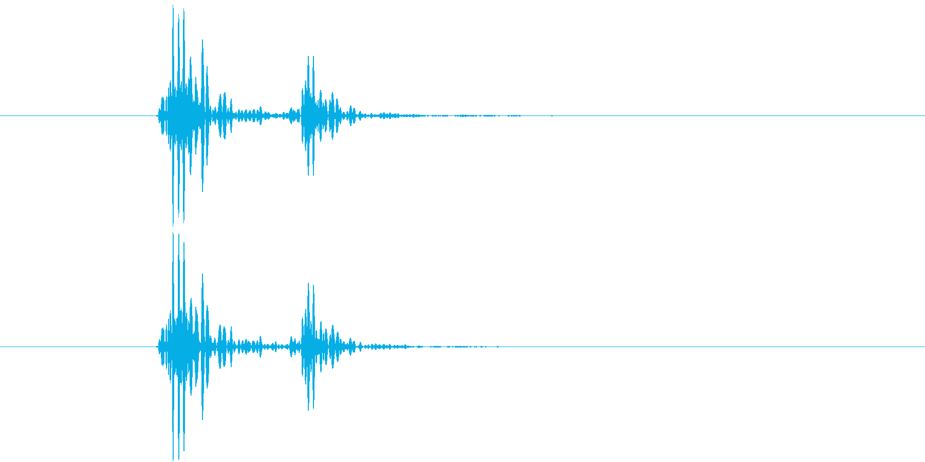 心拍音をイメージしたシンセ音(単発)の再生済みの波形