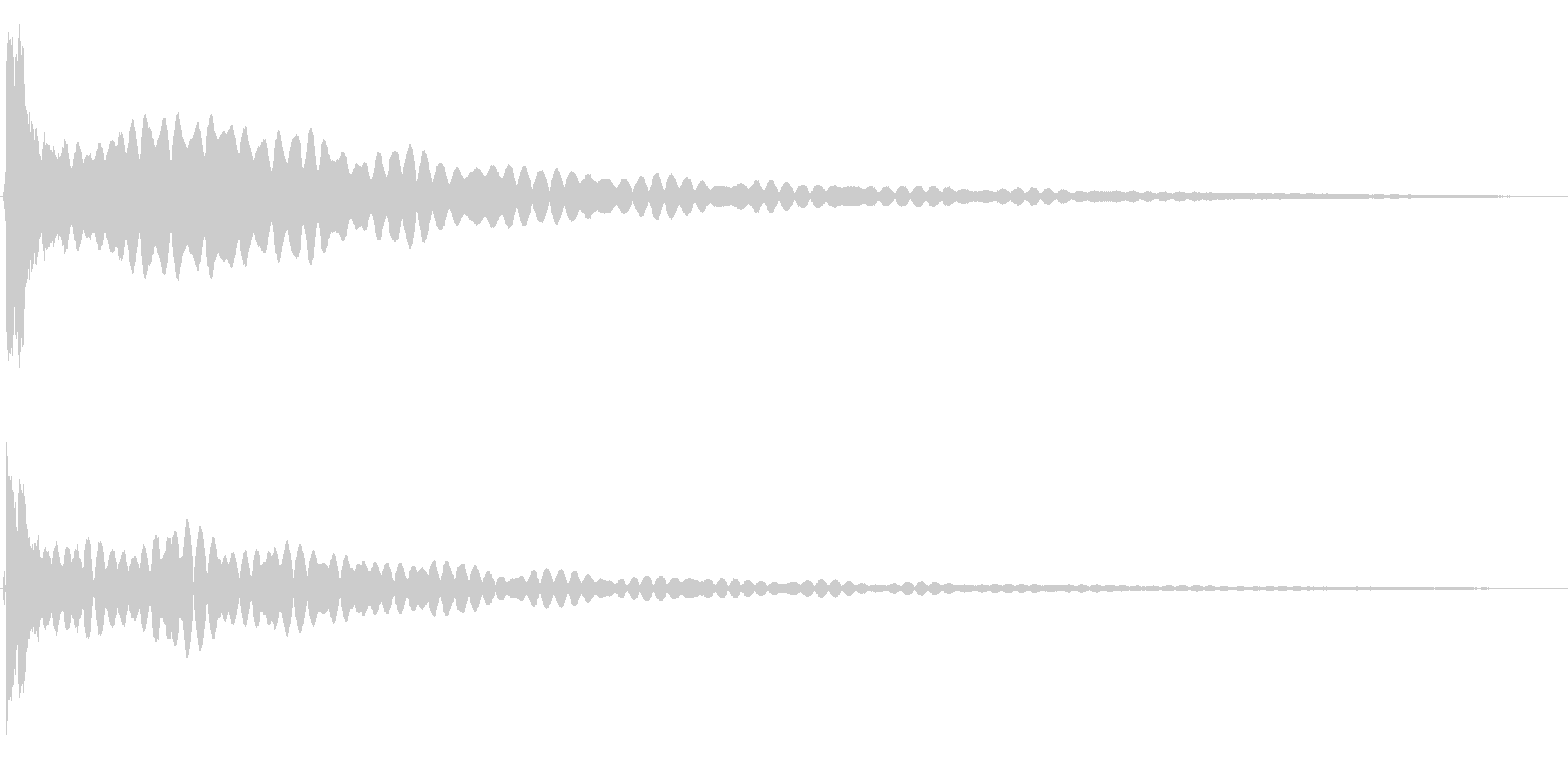 グラスを叩く(余韻あり)の未再生の波形