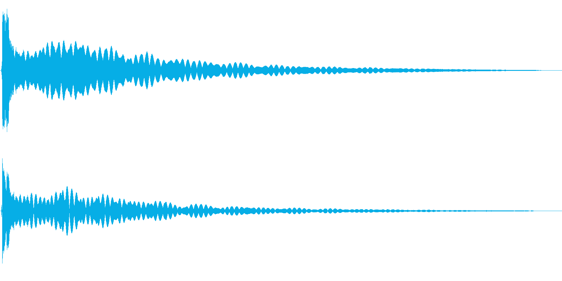 グラスを叩く(余韻あり)の再生済みの波形