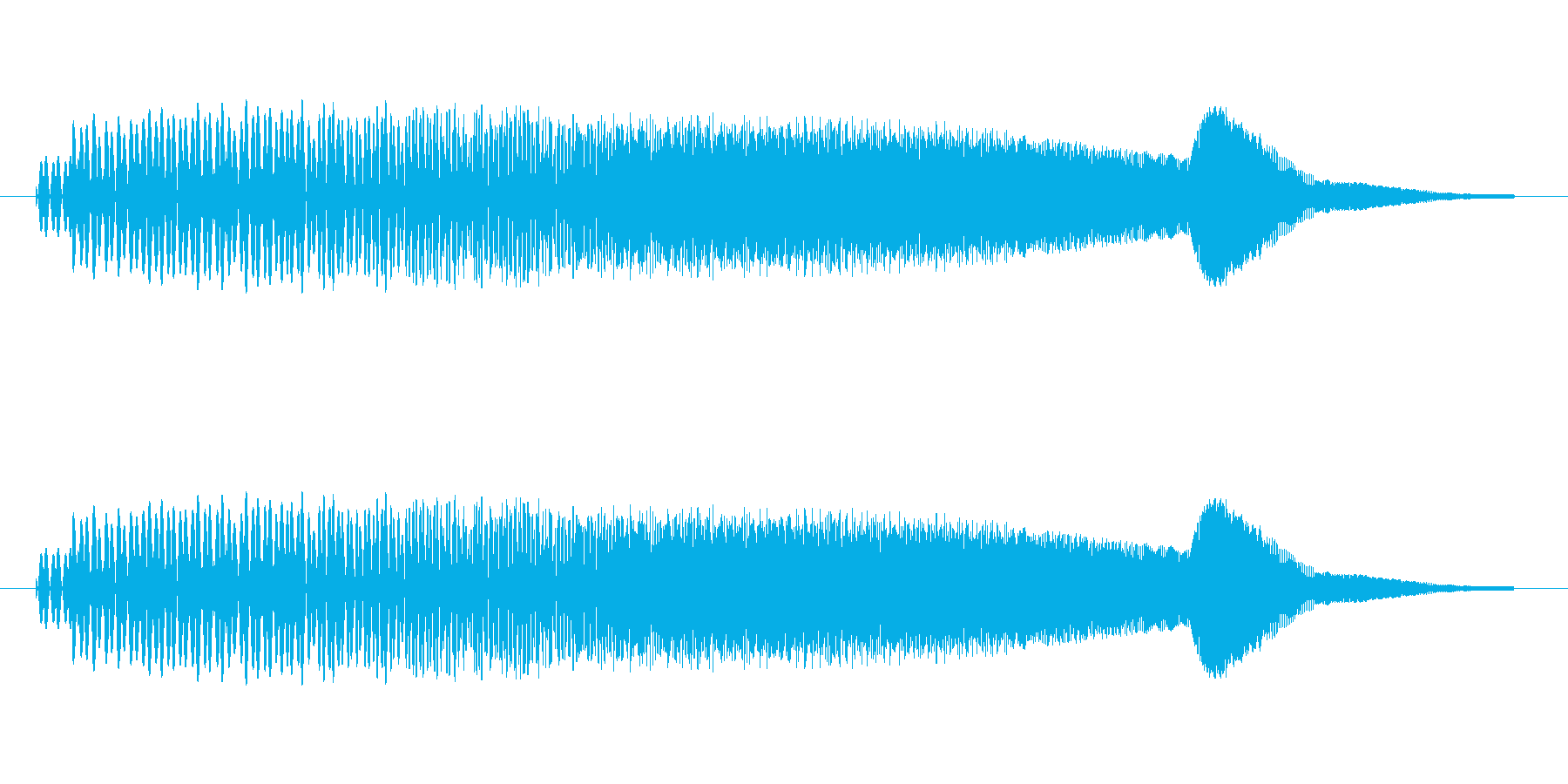 一昔前のSFっぽい効果音。の再生済みの波形