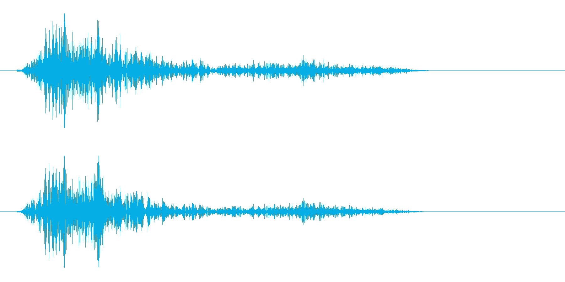 ビュンッと風を切る音の再生済みの波形