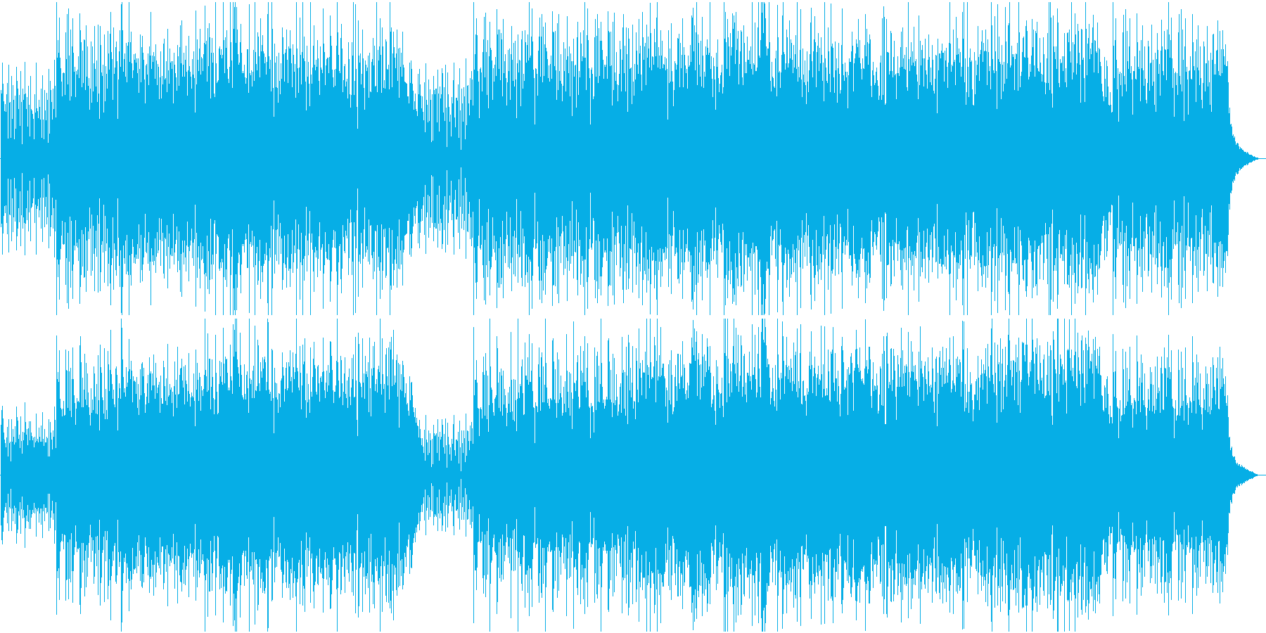清々しい早めのボサノバ_ギターとフルートの再生済みの波形