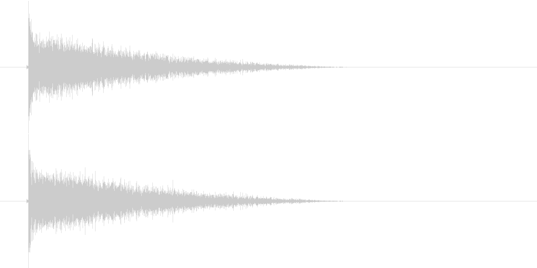 バシャーン(爆破音)の未再生の波形