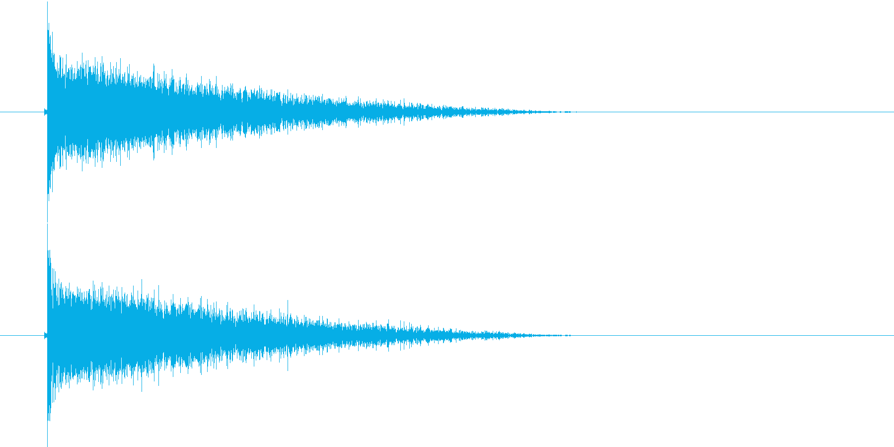バシャーン(爆破音)の再生済みの波形