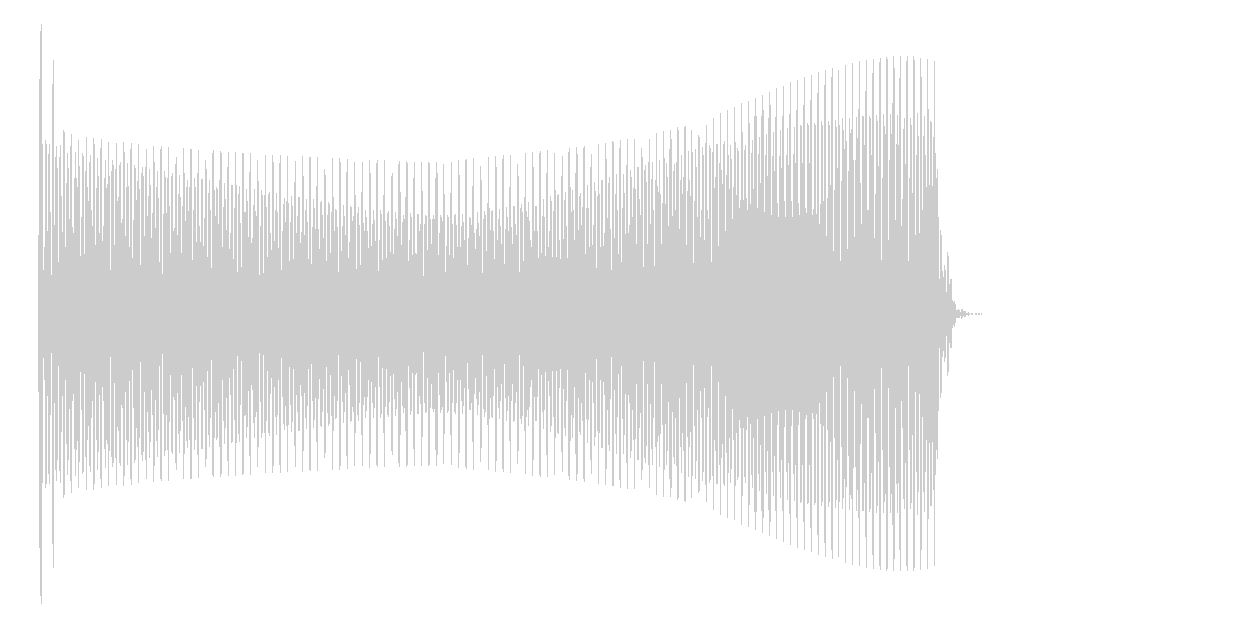 アプリのタッチ音の未再生の波形