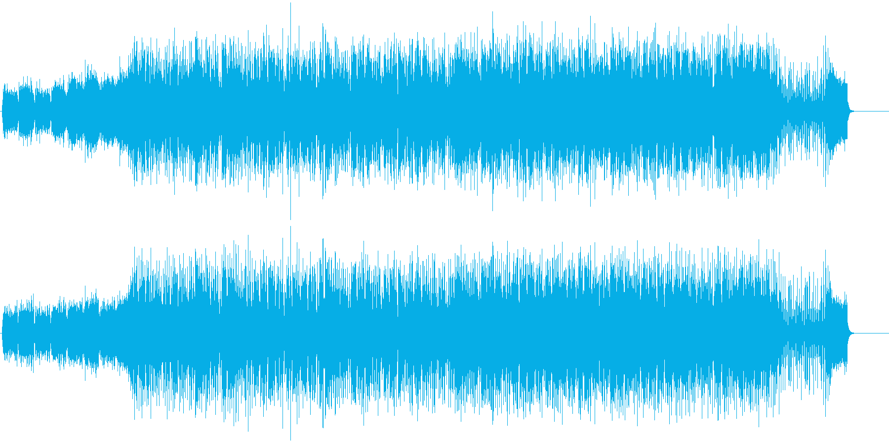 ポピュラー音楽風の再生済みの波形