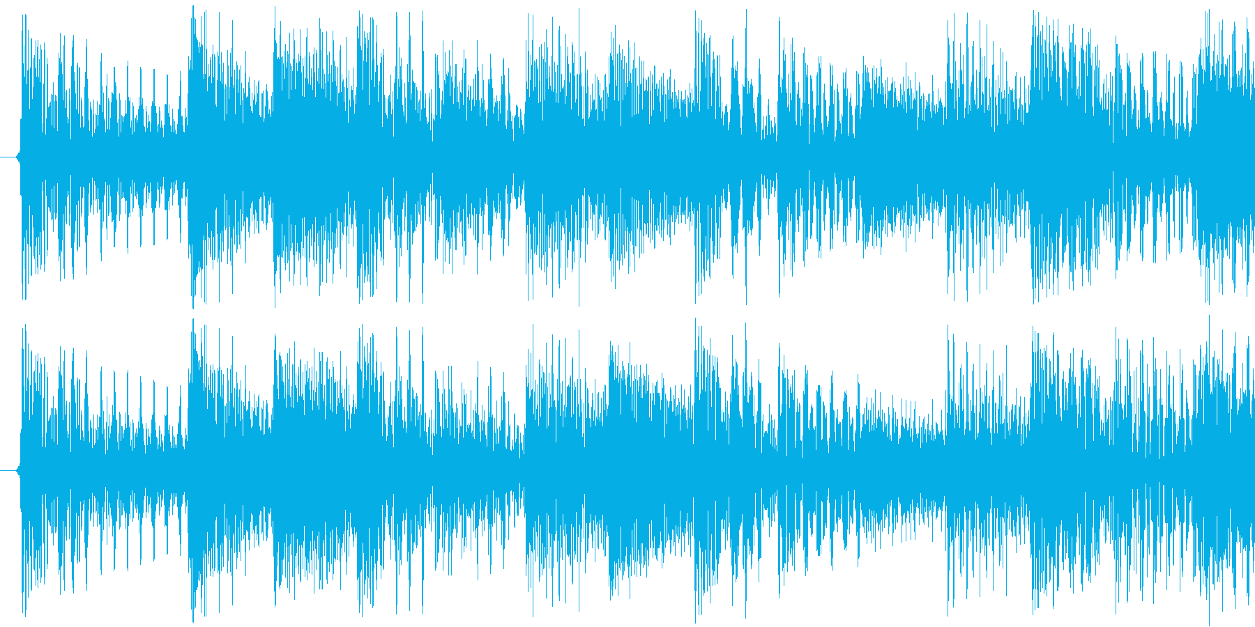 リズムを強調した楽曲です。の再生済みの波形