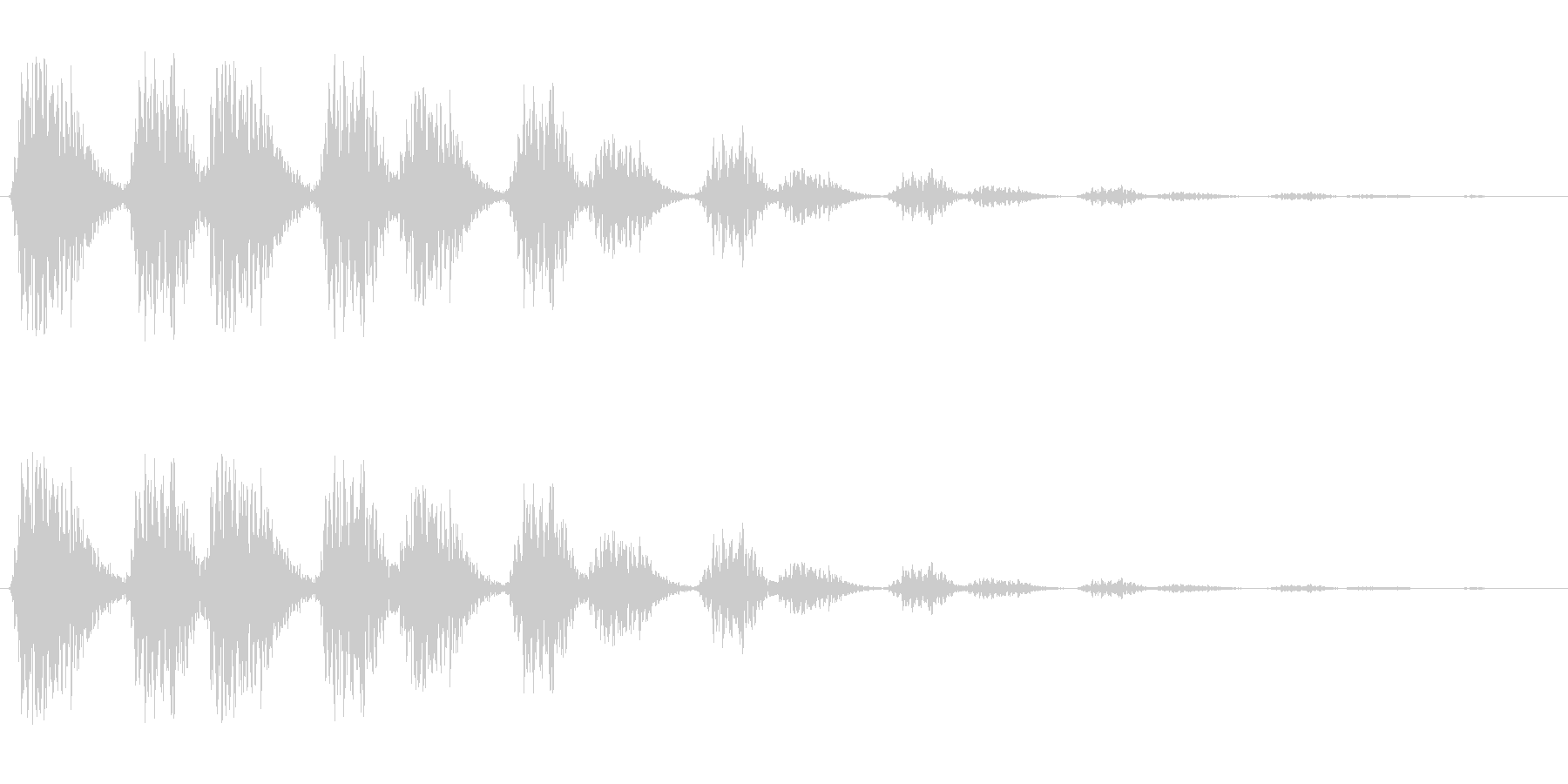 動いている何かが去る音の未再生の波形