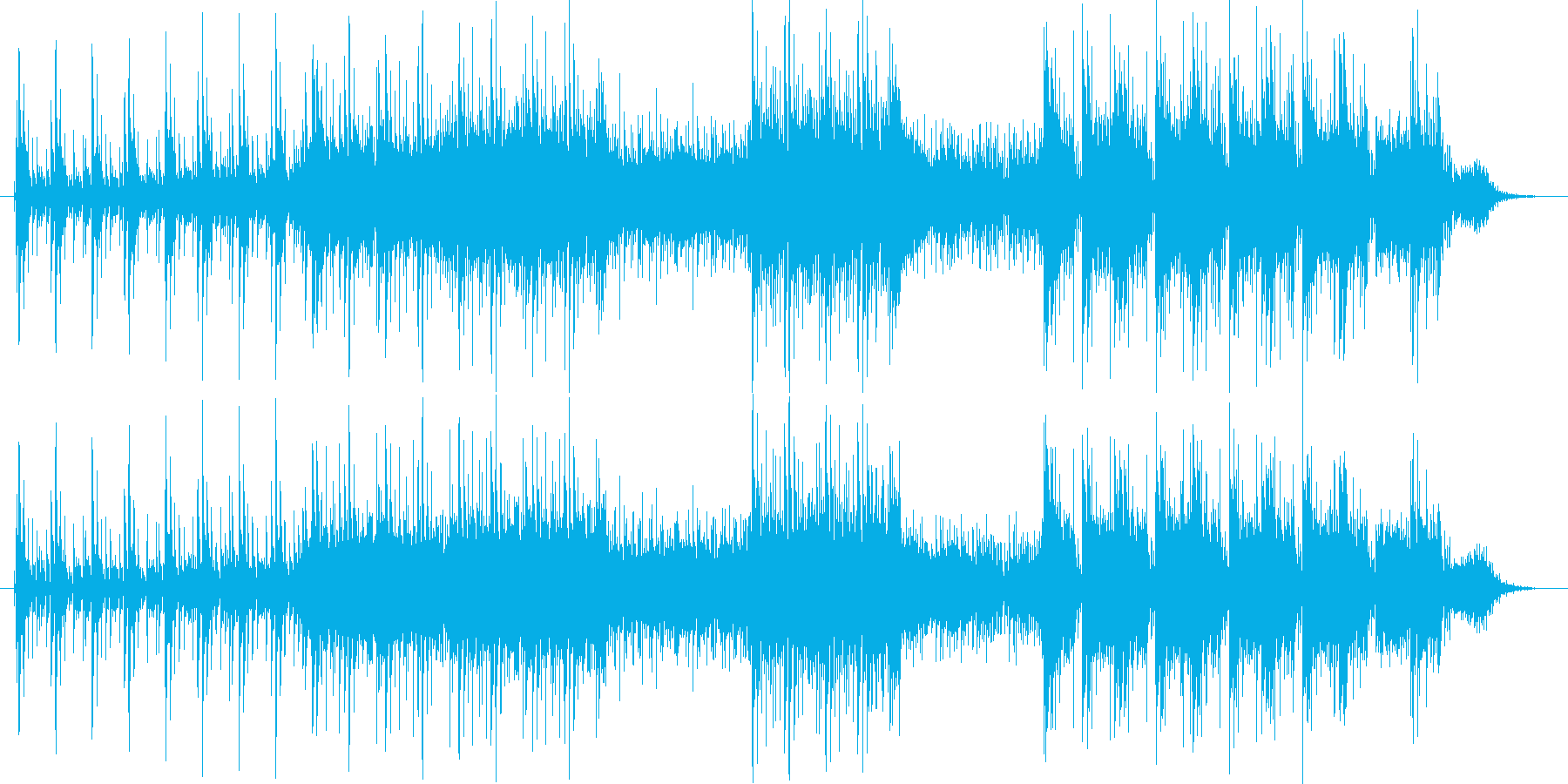 ゲーム、アニメなどのアクション向き楽曲。の再生済みの波形
