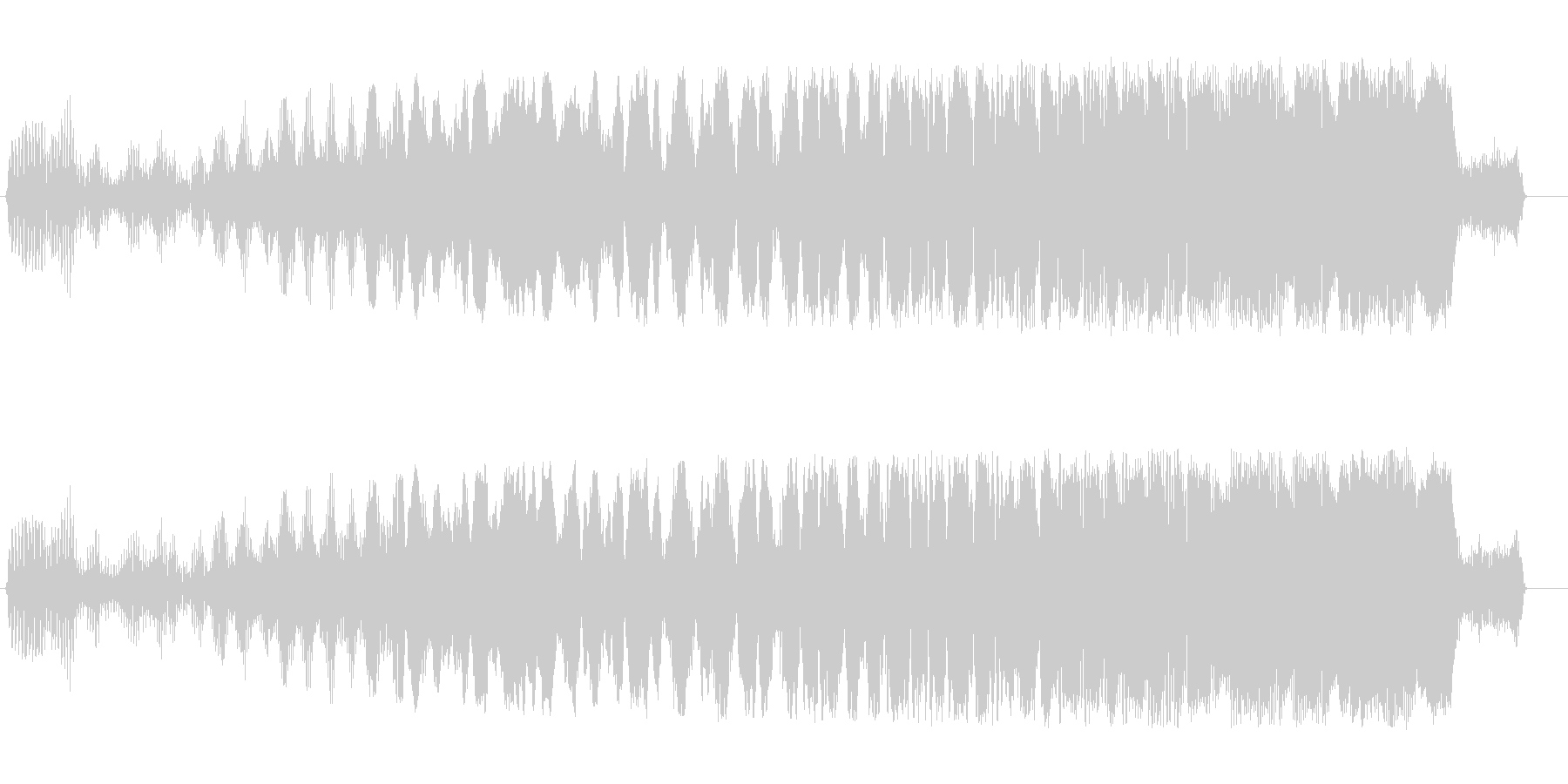 ビュイーン(低音から高音へ上昇する感じ)の未再生の波形
