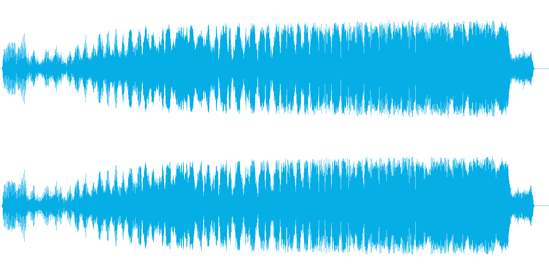 ビュイーン(低音から高音へ上昇する感じ)の再生済みの波形