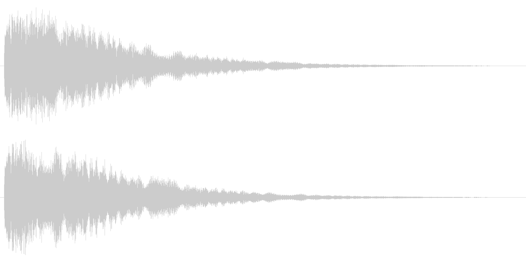 ひらめいた時の効果音の未再生の波形