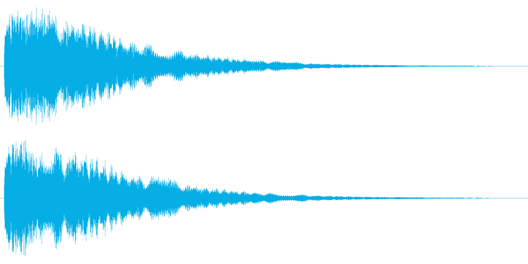 ひらめいた時の効果音の再生済みの波形