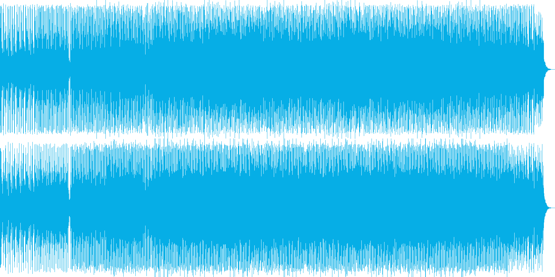 浮遊感ある重厚なテクノ音の再生済みの波形