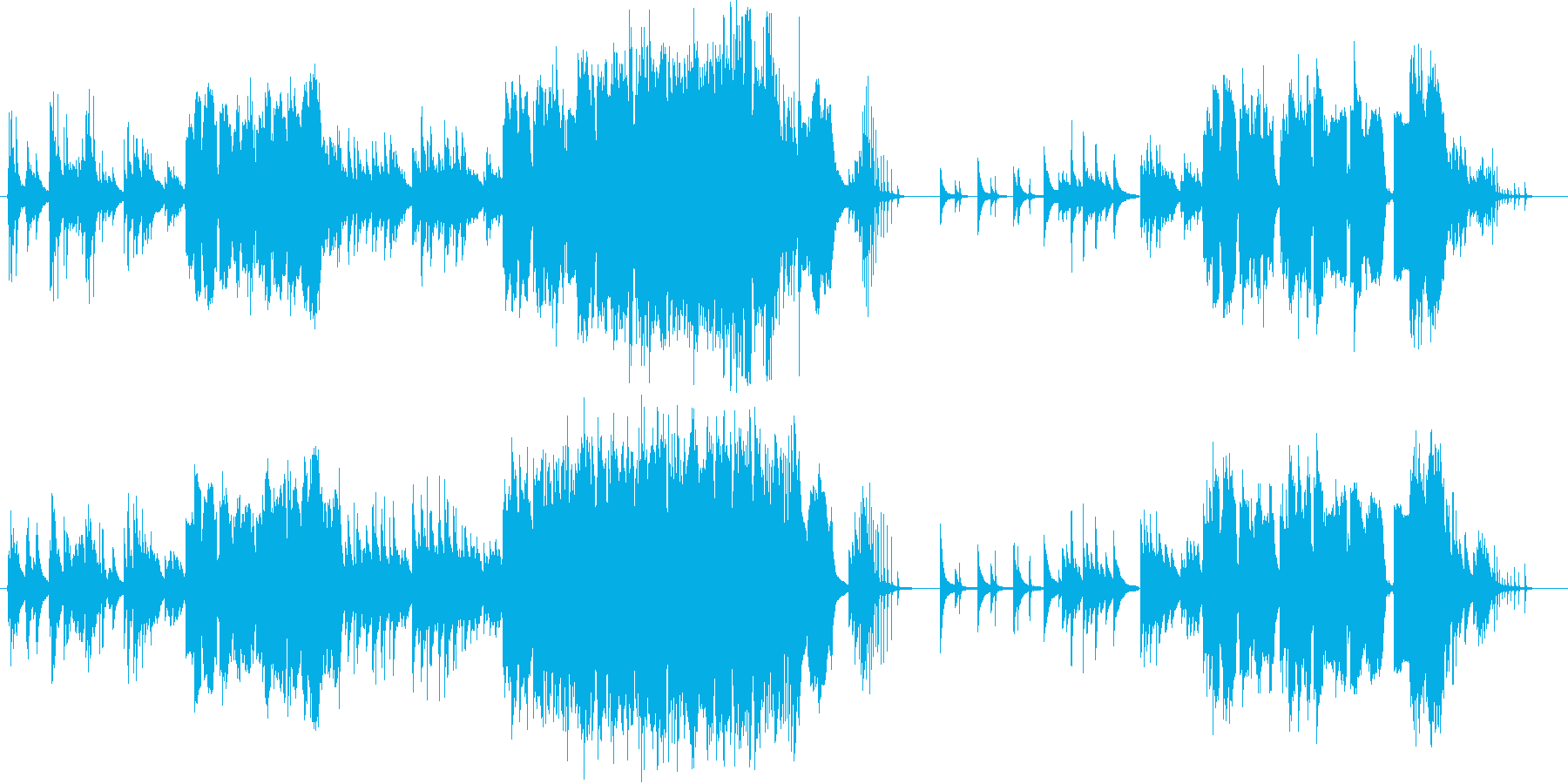 爽やかな風を感じられる曲の再生済みの波形