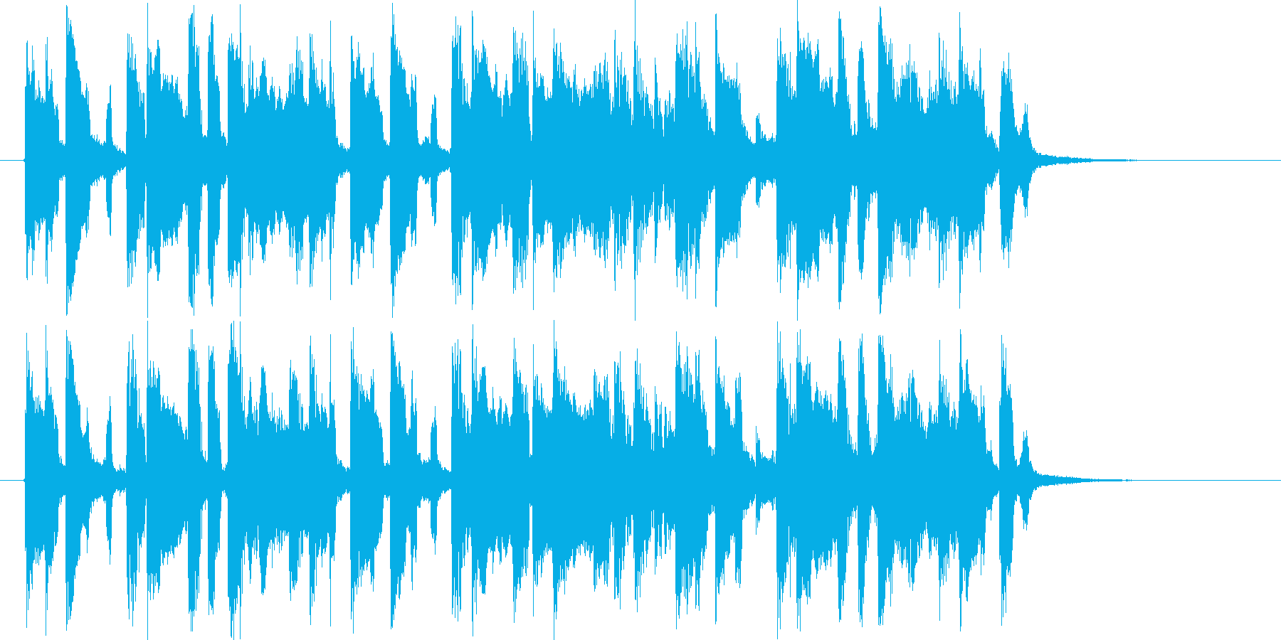アップテンポでかわいい音楽の再生済みの波形