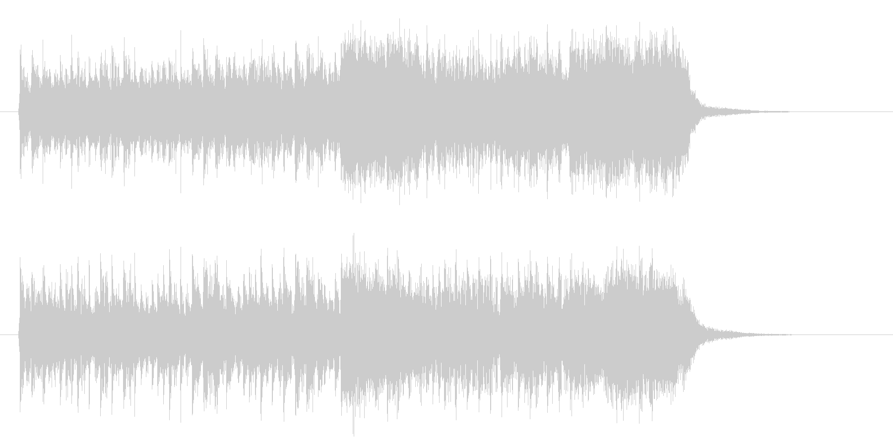 激しくかっこいい音楽の未再生の波形
