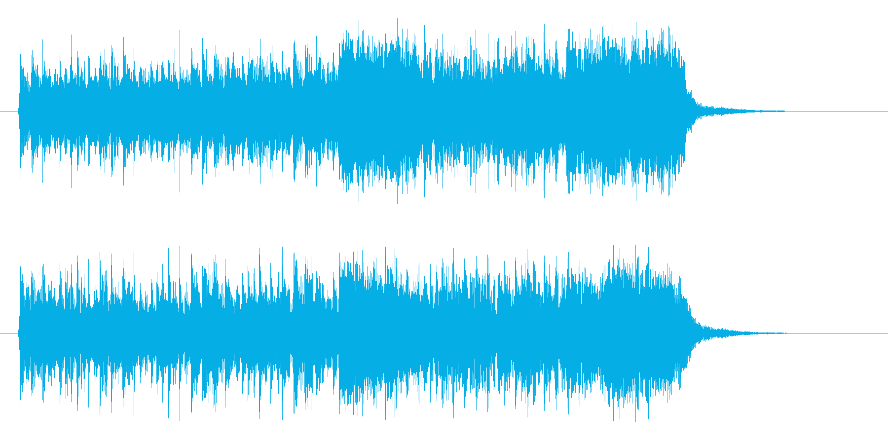 激しくかっこいい音楽の再生済みの波形