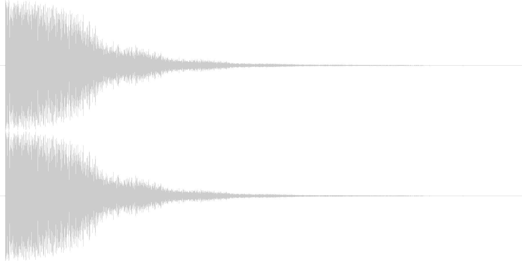 短い銅鑼の音3の未再生の波形