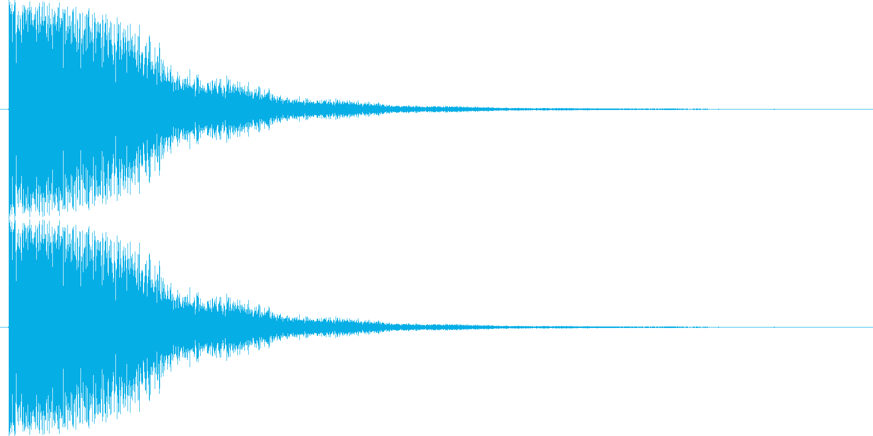短い銅鑼の音3の再生済みの波形