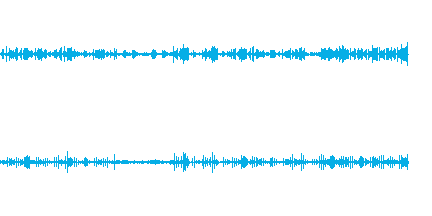 ほのぼのムードの曲の再生済みの波形
