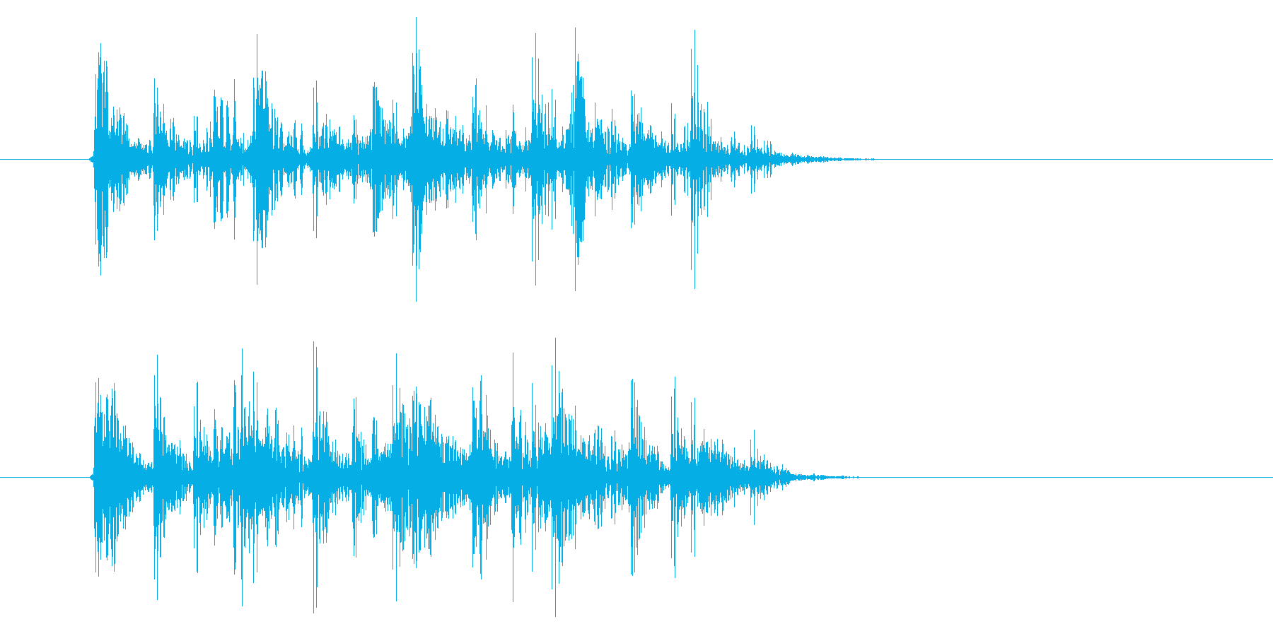 激しくミステリアスなテクノ音楽の再生済みの波形