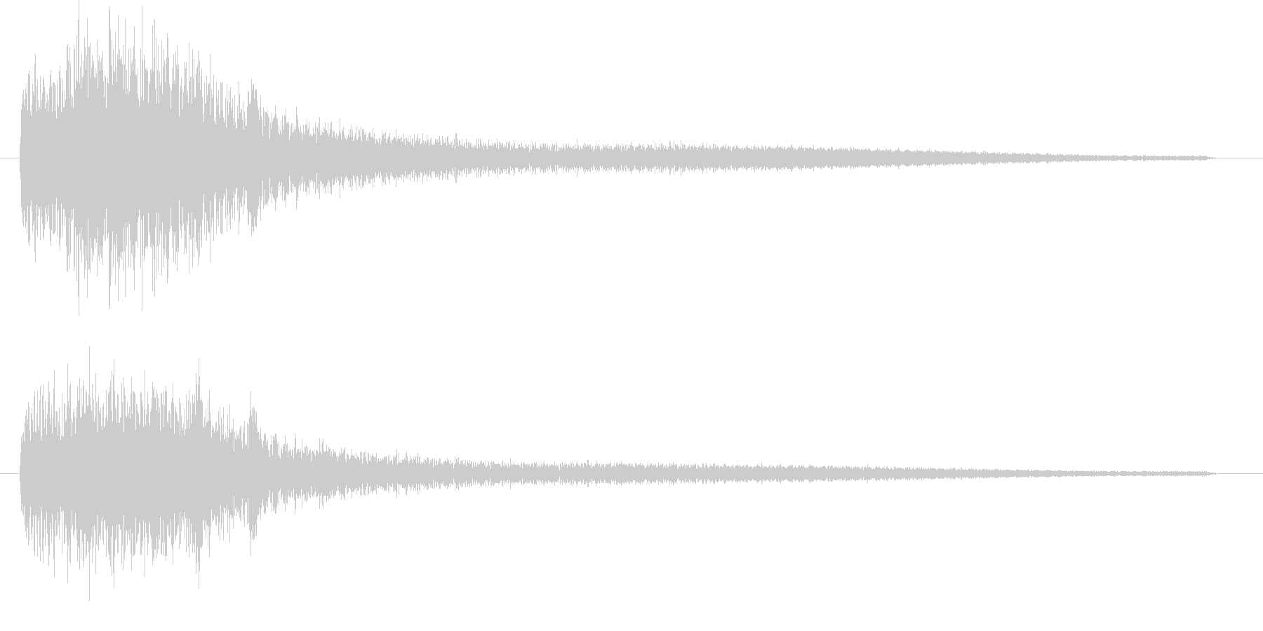 ブラックな音 波紋のような音 ピアノ音の未再生の波形