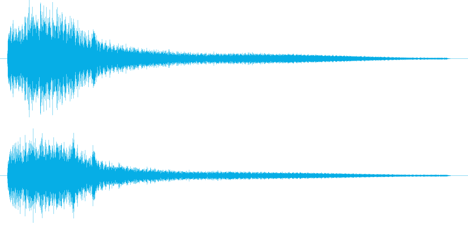 ブラックな音 波紋のような音 ピアノ音の再生済みの波形