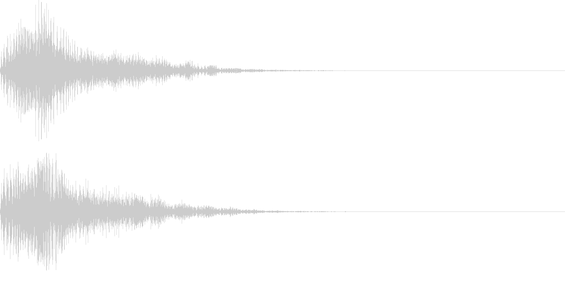 柔らかく弾力性のある物を叩いた音_その2の未再生の波形