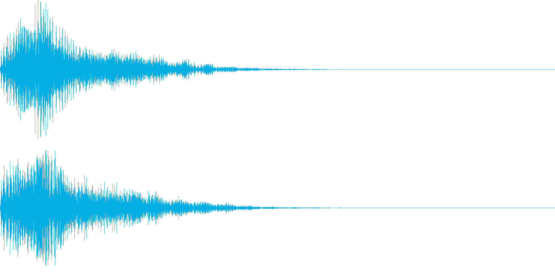 柔らかく弾力性のある物を叩いた音_その2の再生済みの波形