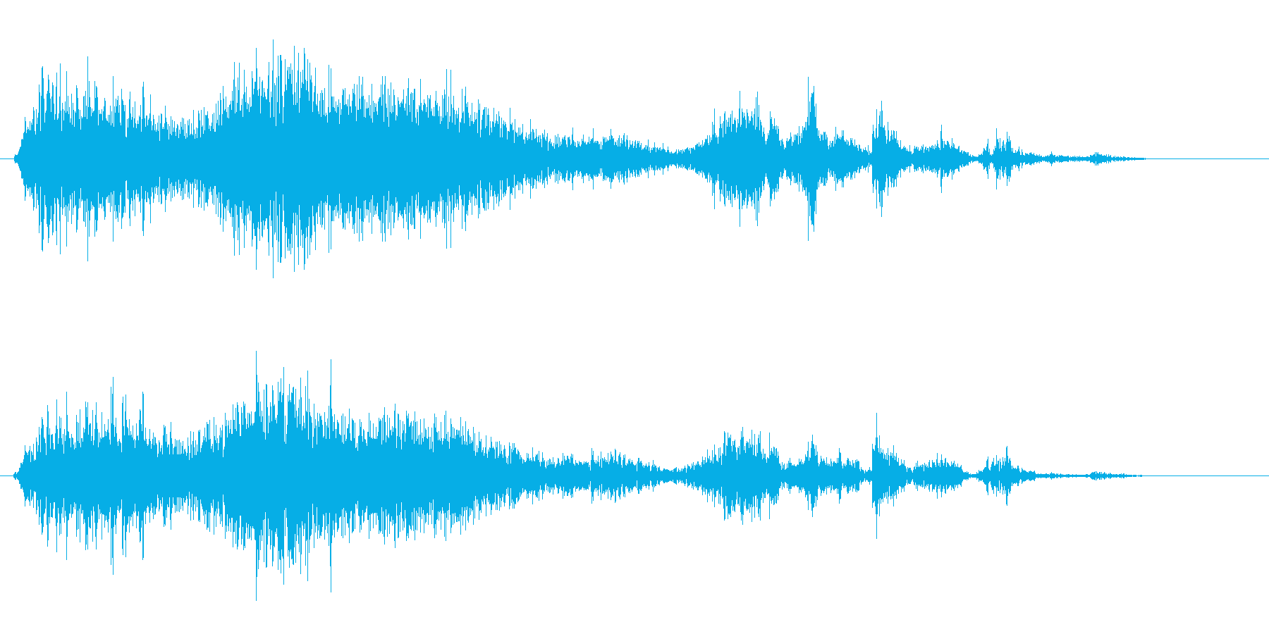 ペラリと紙をめくる音の再生済みの波形
