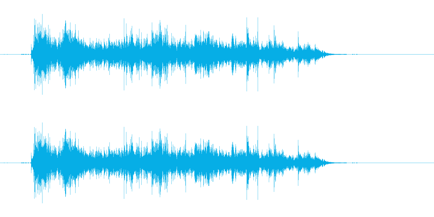 タンバリンの音(しゃん)の再生済みの波形