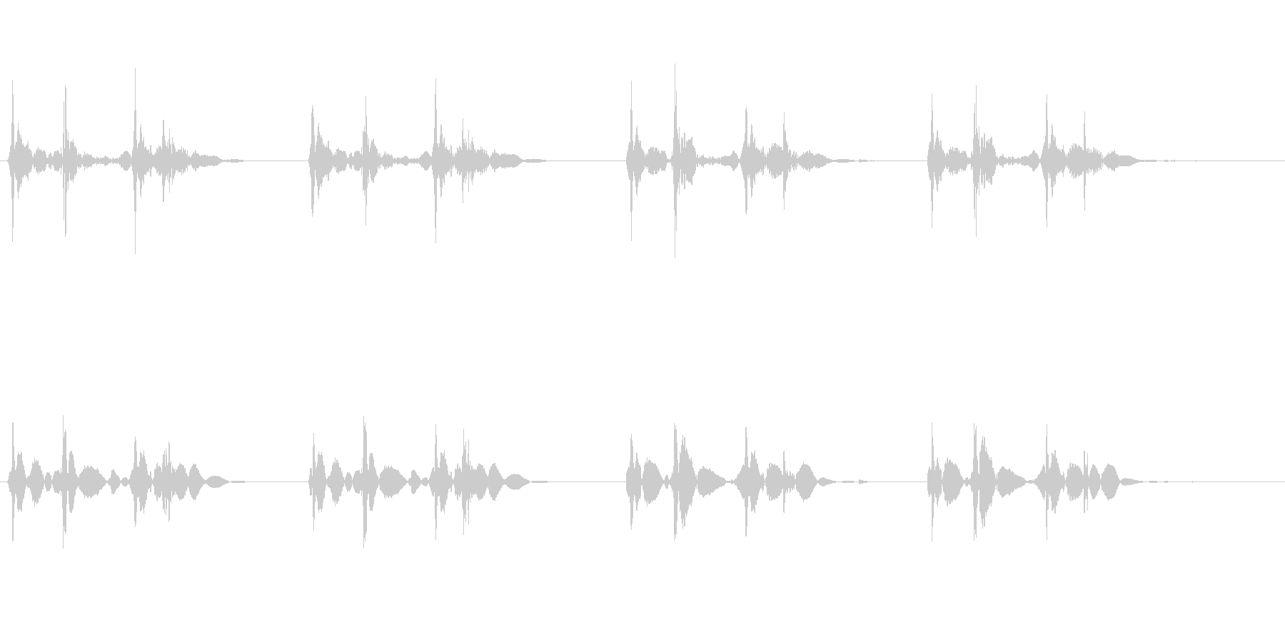 パカパッパカパッパカパッ(走る馬の音)の未再生の波形