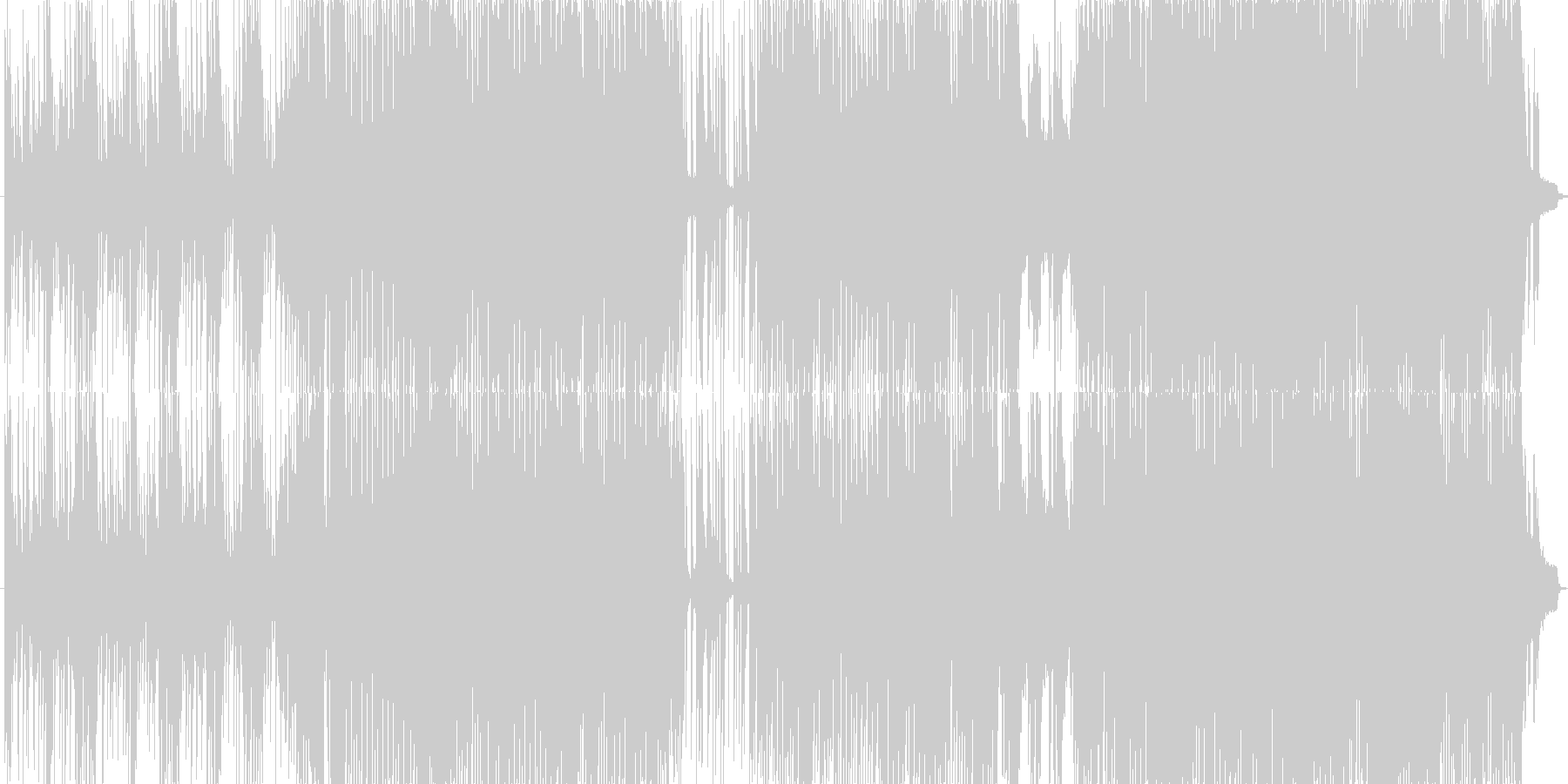 深夜の町を徘徊するようなイメージ曲の未再生の波形