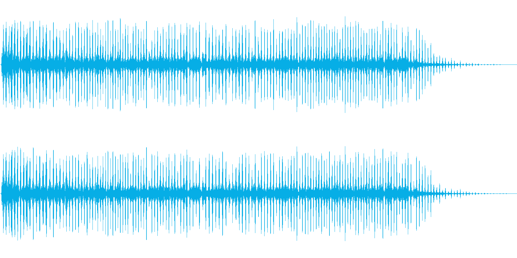 コミカル飛行音(長い音)の再生済みの波形