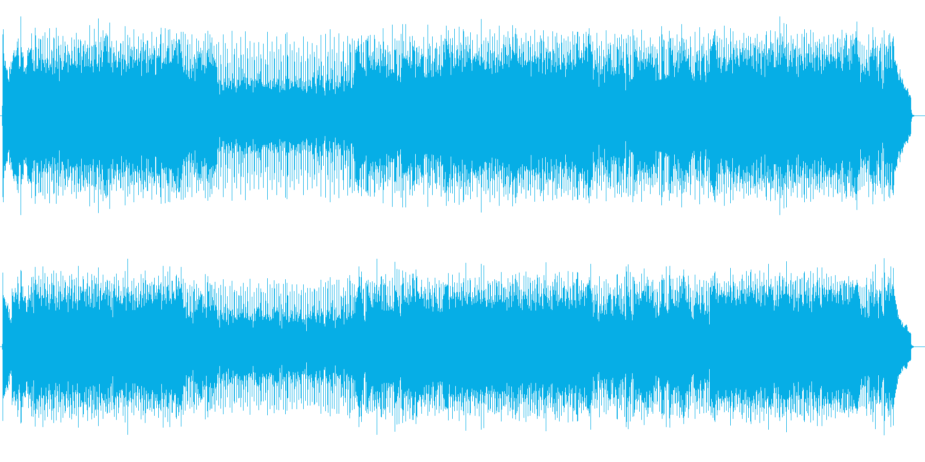明るく前向きなギターのきいた曲の再生済みの波形