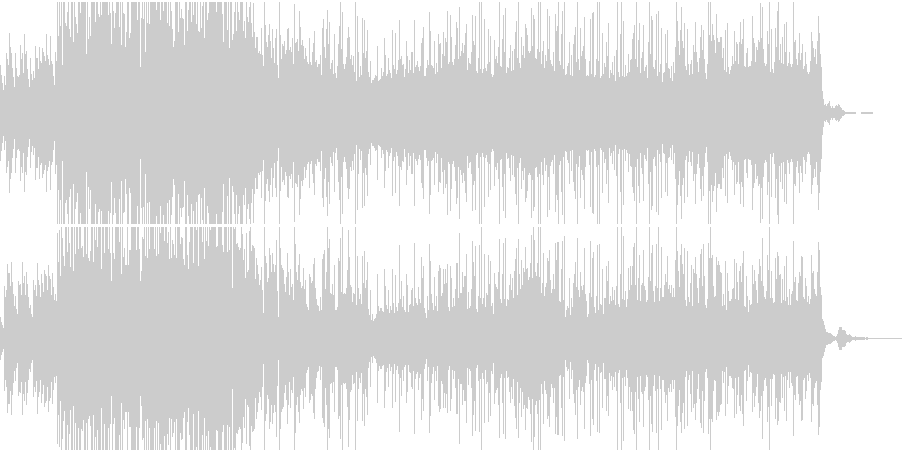 少しテンポの速い打ち込み曲の未再生の波形