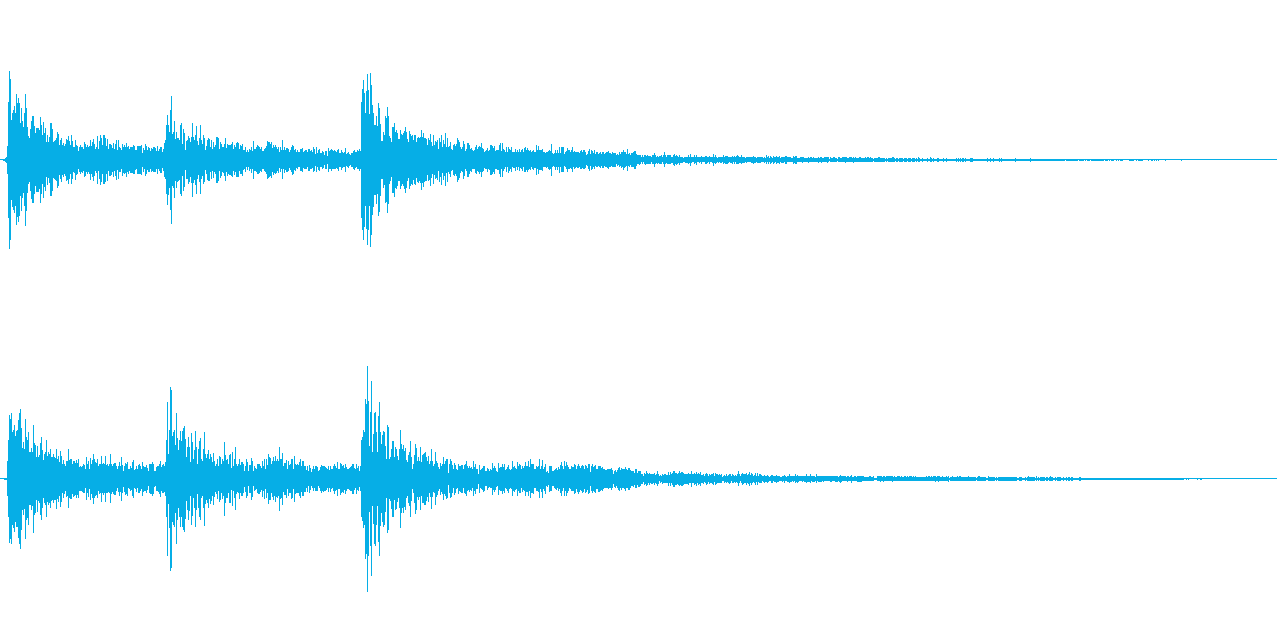 和風クリック音源ワンポイント効果音の再生済みの波形