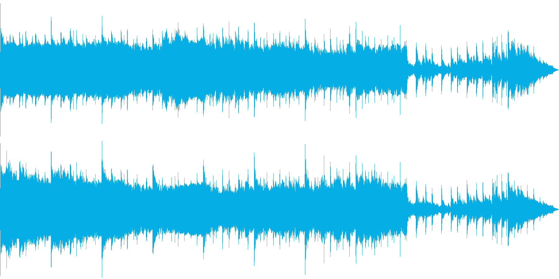 悲しく寂しい雰囲気の電子音楽の再生済みの波形
