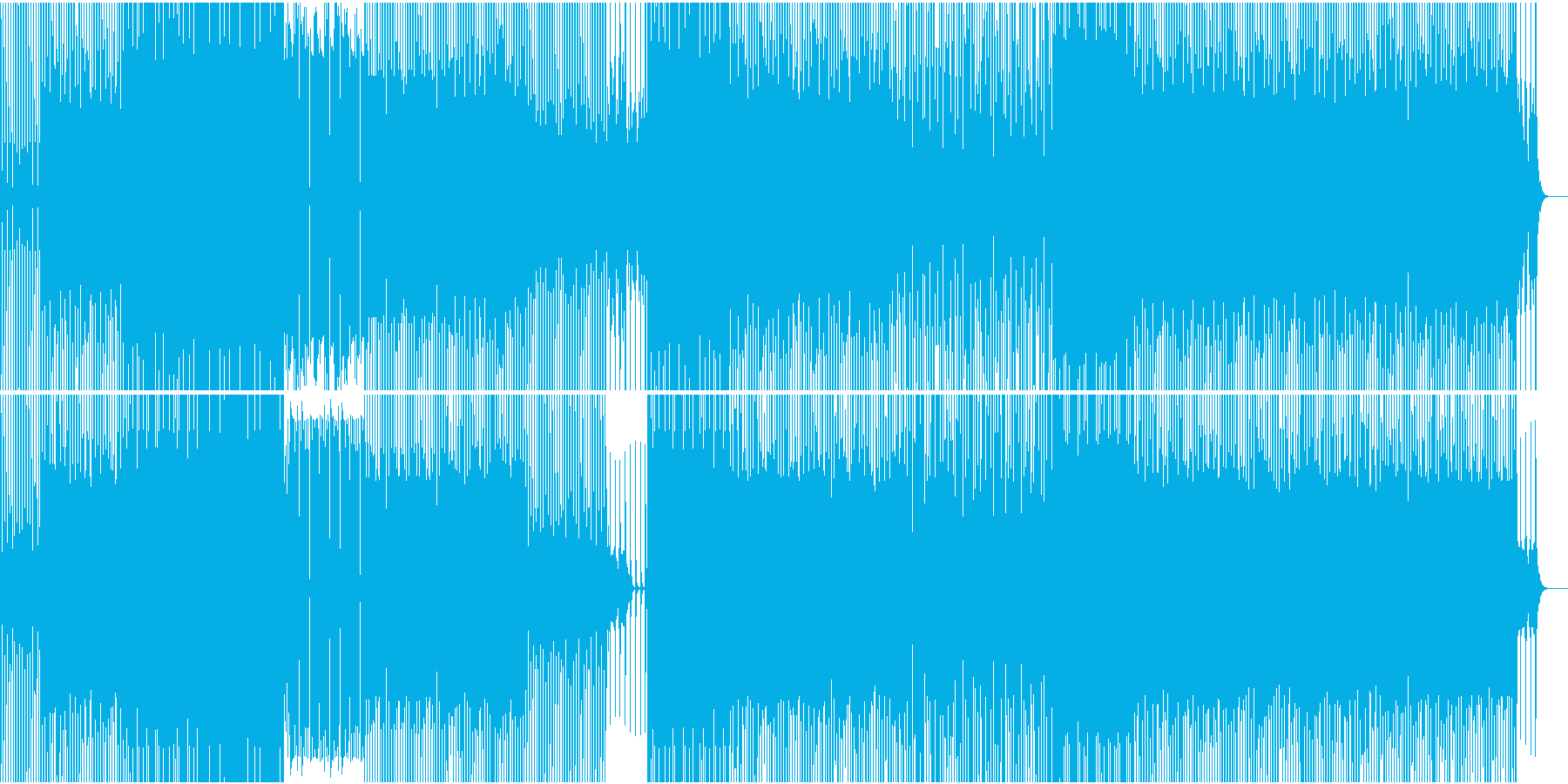 少し暗めのテクノポップの再生済みの波形
