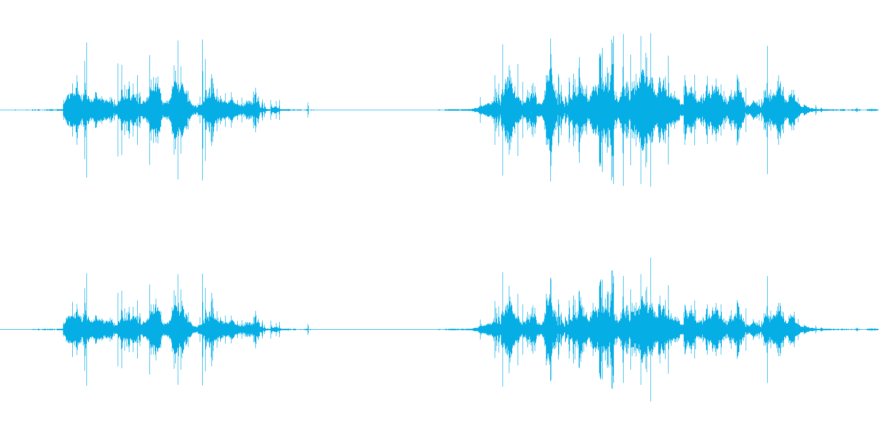 紙によるかさこそ音。の再生済みの波形
