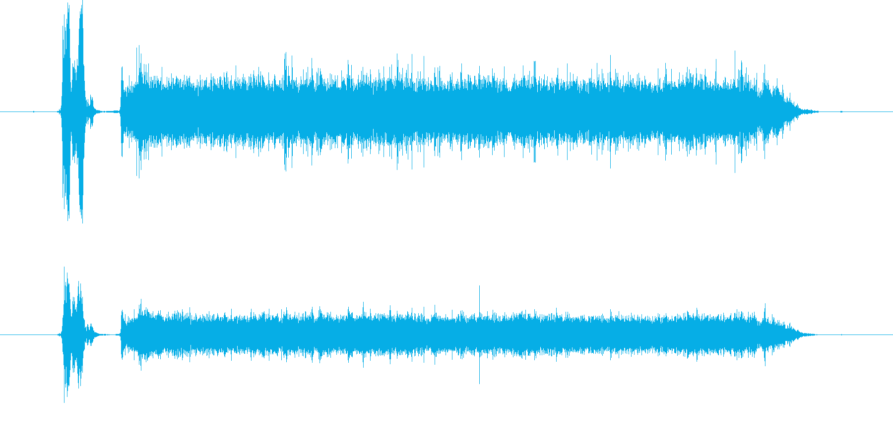 蛇口を捻り水が出る音(音量大)の再生済みの波形
