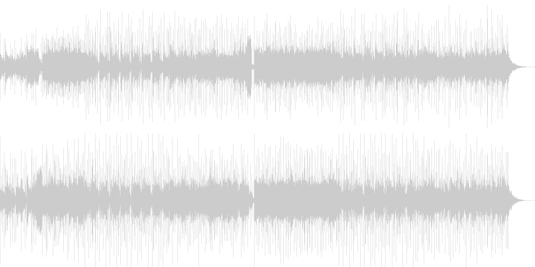 ほのぼのするメロディと印象的なリズムの曲の未再生の波形
